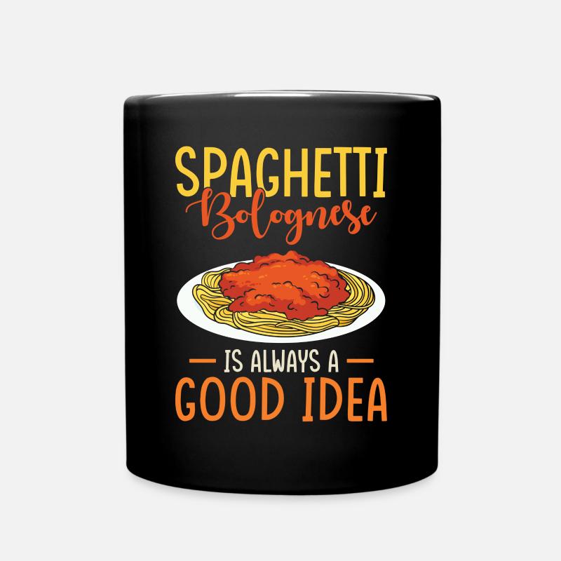 Spaghetti Bolognese - Tasse einfarbig - Schwarz