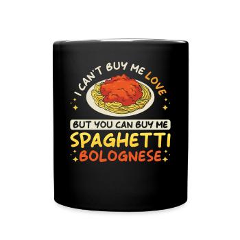 Spaghetti Bolognese - Tasse einfarbig - Schwarz - Vorne