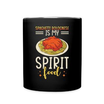 Spaghetti Bolognese - Tasse einfarbig - Schwarz - Vorne