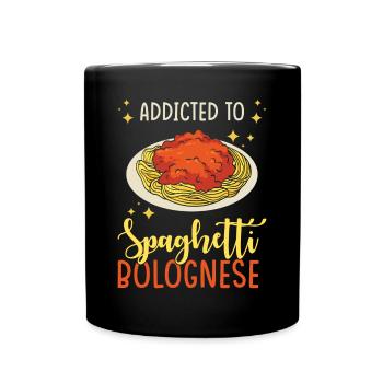Spaghetti Bolognese - Tasse einfarbig - Schwarz - Vorne