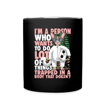 I'm A Person Who Wants To Do Lot Of Things - Tasse einfarbig - Schwarz - Vorne