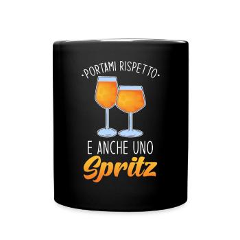 Spritz Cocktail Italien - Tasse einfarbig - Schwarz - Vorne