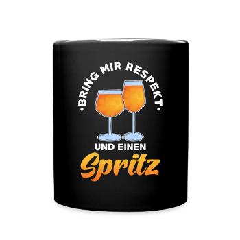 Spritz Cocktail - Tasse einfarbig - Schwarz - Vorne