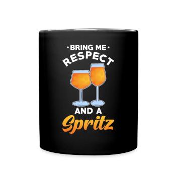 Spritz Cocktail - Tasse einfarbig - Schwarz - Vorne