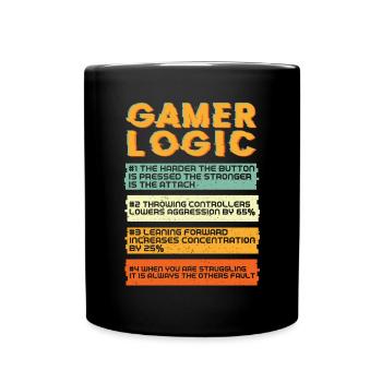 Gamer Logic Gaming - Full Colour Mug - black - Front