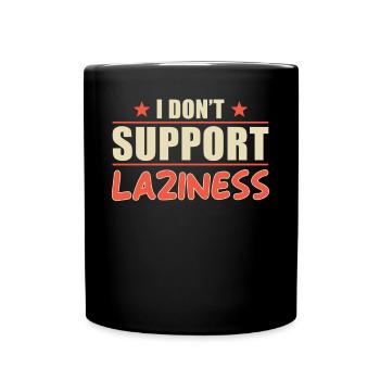 Hard work motivation saying - Full Colour Mug - black - Front