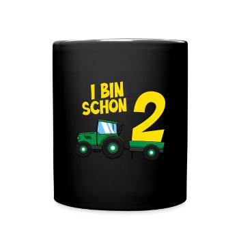 Ich bin schon 2 - Tasse einfarbig - Schwarz - Vorne
