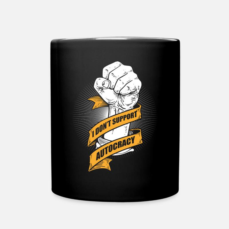 Anti Autokratie - Tasse einfarbig - Schwarz
