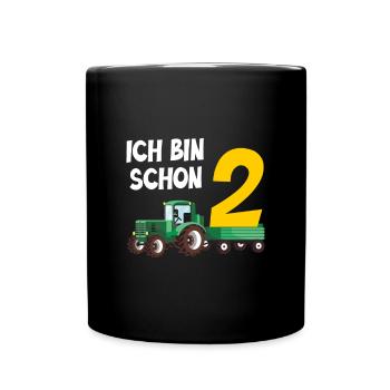 Ich bin schon 2 - Tasse einfarbig - Schwarz - Vorne