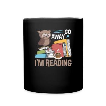 Leseratte I'm Reading - Tasse einfarbig - Schwarz - Vorne