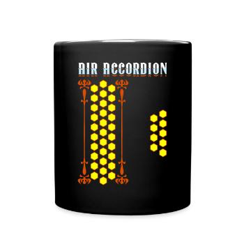 Air Accordion Plays Accordion Music Rancheras - Full Colour Mug - black - Front