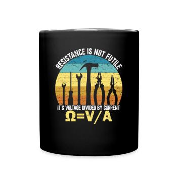 Resistance Is Not Futile - Tasse einfarbig - Schwarz - Vorne