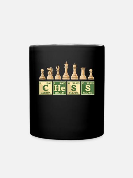 Symboles du tableau périodique des amateurs d’échecs - Mug uni - noir
