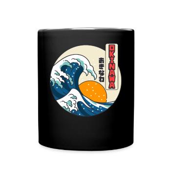 Große Welle von Kanagawa Okinawa Japan - Tasse einfarbig - Schwarz - Vorne