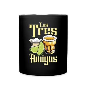 Los Tres Amigos Tequila Mexico Fiesta - Mug uni - noir - Devant