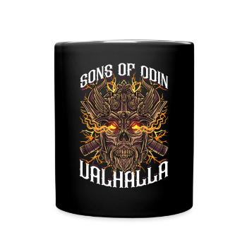 Sons of Odin Valhala Vikings - Full Colour Mug - black - Front