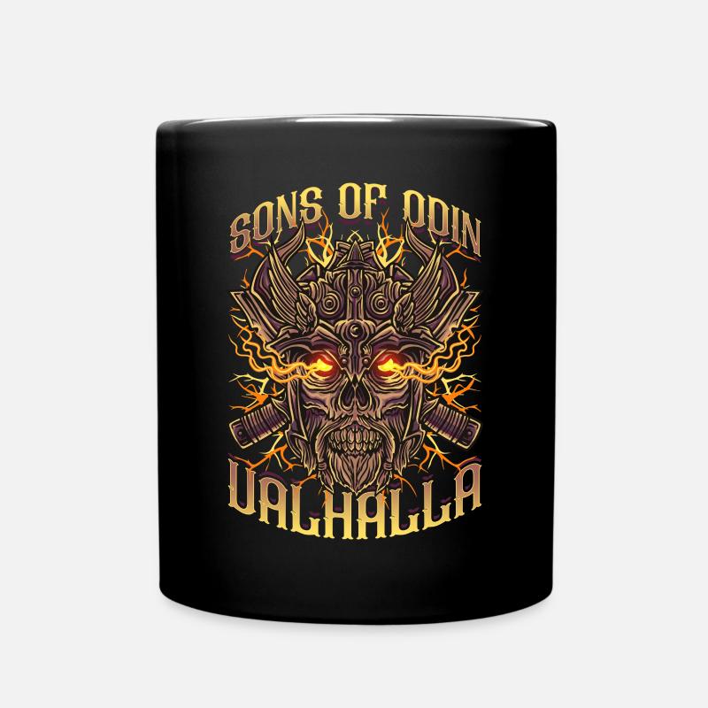 Sønner af Odin Valhala Pride Viking Sønner - Ensfarvet krus - sort