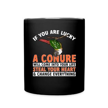 Molinasittich Parrot Bird Sun Parakeet - Full Colour Mug - black - Front
