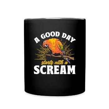 Molinasittich Parrot Bird Sun Parakeet - Full Colour Mug - black - Front