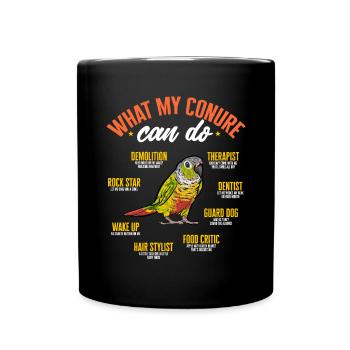 Molinasittich Parrot Bird Sun Parakeet - Full Colour Mug - black - Front