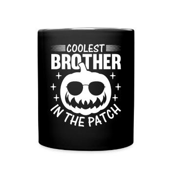 Halloween - Coolest Brother in the Patch I Brother - Full Colour Mug - black - Front