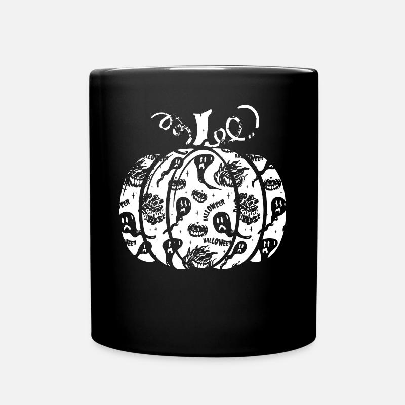 Halloween Pumpkin With Skeletons Halloween Pumpkin - Tasse einfarbig - Schwarz
