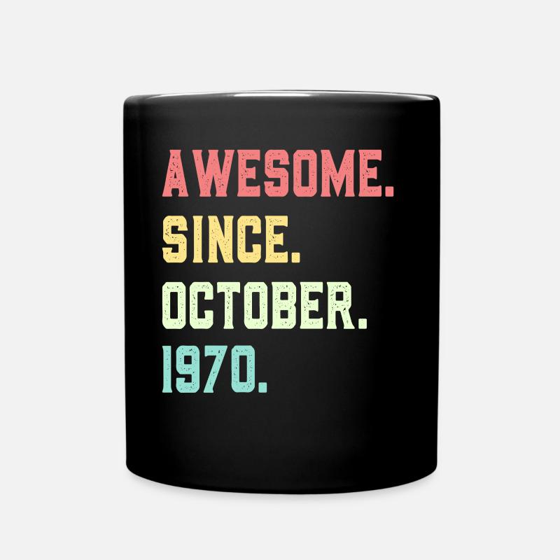 Génial depuis octobre 1970 - Mug uni - noir