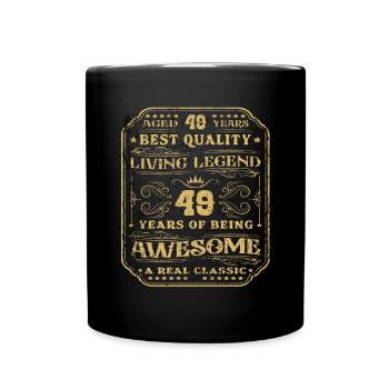 49 birthday 49 years man 49 years legendary 49 - Full Colour Mug - black - Front
