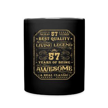 57 Geburtstag 57 Jahre Mann 57 jahre legende 57 - Tasse einfarbig - Schwarz - Vorne
