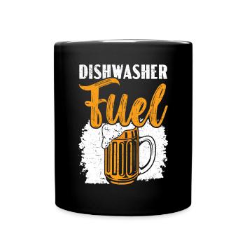 Spülmaschine Geschirrspüler Job Biertrinker - Tasse einfarbig - Schwarz - Vorne