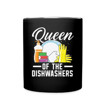Reine de la profession de lave-vaisselle - Mug uni - noir - Devant