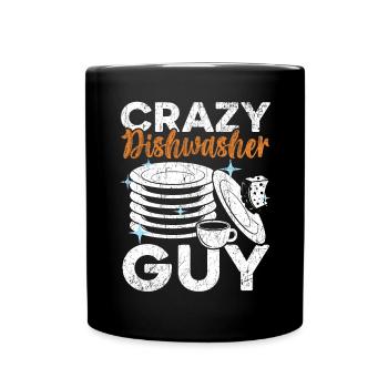 Crazy Lave-vaisselle Guy Lave-vaisselle Profession Emploi - Mug uni - noir - Devant