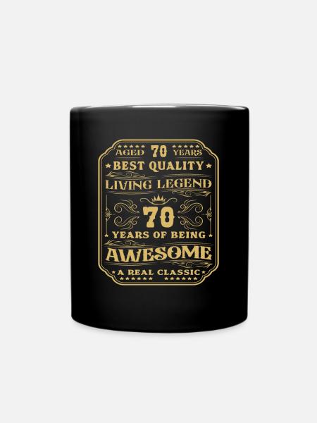 70 anniversaire 70 ans homme 70 ans légendaire 70 - Mug uni - noir
