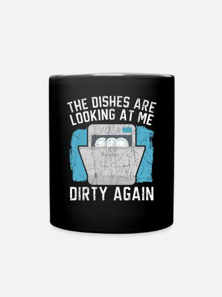 La vaisselle me regarde le travail lave-vaisselle - Mug uni - noir