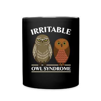 Reizkauz-Syndrom Nachtaktive Vogeleulen-Liebhaberin - Tasse einfarbig - Schwarz - Vorne