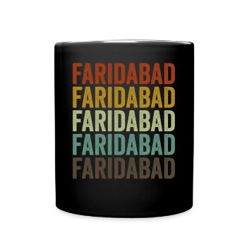 Faridabad Inde Rétro Vintage - Mug uni - noir - Devant
