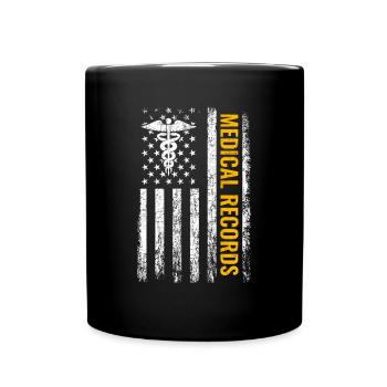Medical Records American Flag, Medical Records - Tasse einfarbig - Schwarz - Vorne
