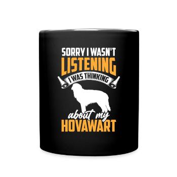 Ich habe an meinen Hovawart gedacht - Tasse einfarbig - Schwarz - Vorne