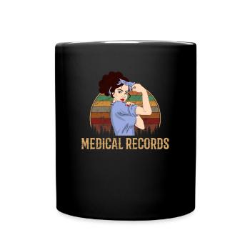 Medical Records girl, Appreciation Medical Records - Tasse einfarbig - Schwarz - Vorne