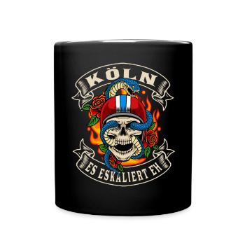 Cologne biker cadeau il escalade de toute façon Cologne motard - Mug uni - noir - Devant