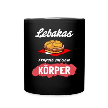 LEBAKAS ÖSTERREICH AUSTRIA T-SHIRT WIEN TIROL - Tasse einfarbig - Schwarz - Vorne