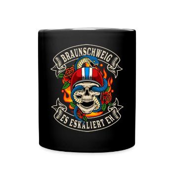 Braunschweig biker cadeau il escalade de toute façon - Mug uni - noir - Devant