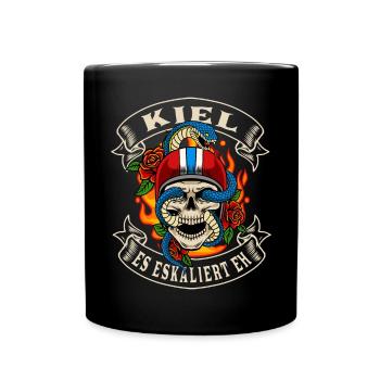 Kiel biker cadeau il escalade de toute façon Kiel - Mug uni - noir - Devant