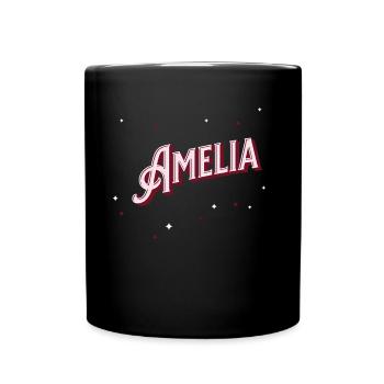 Amelia name personalized - Full Colour Mug - black - Front