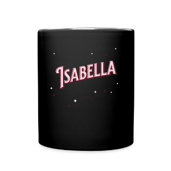 Isabella Namen personalisiert - Tasse einfarbig - Schwarz - Vorne