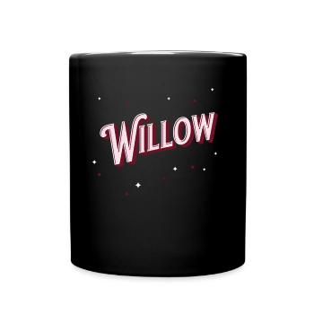 Willow Namen personalisiert - Tasse einfarbig - Schwarz - Vorne