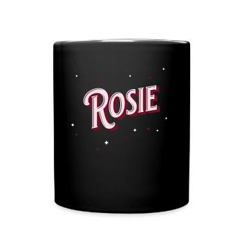Rosie Namen personalisiert - Tasse einfarbig - Schwarz - Vorne