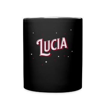 Lucia name personalized - Full Colour Mug - black - Front
