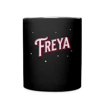 Freya name personalized - Full Colour Mug - black - Front