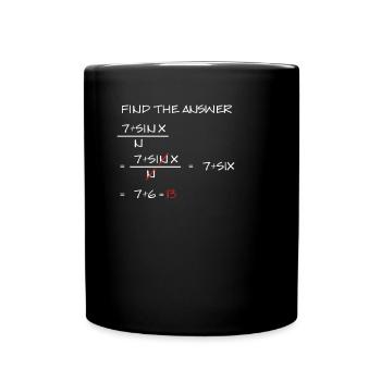 Find the answer in this formula - Full Colour Mug - black - Front